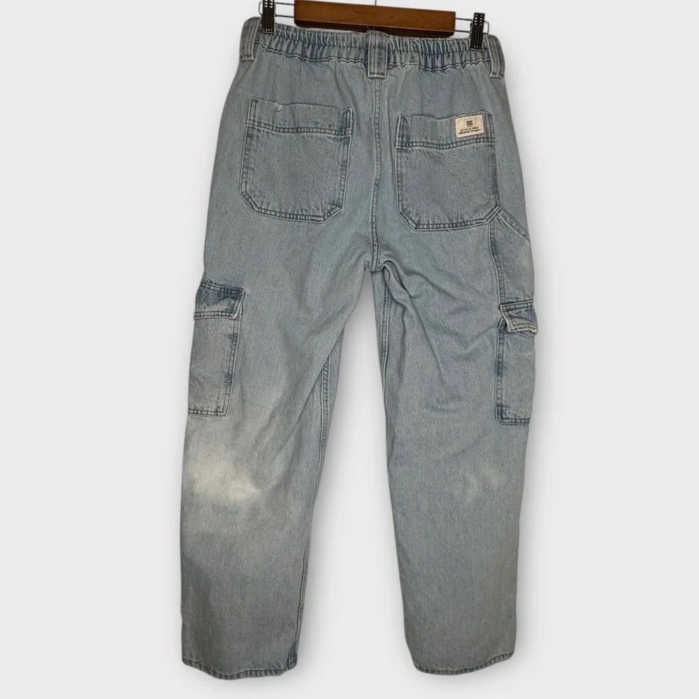 BDG Urban Outfitters Skate Cargo Jeans‎ Light Wash Elastic Waist 29x29 Skater